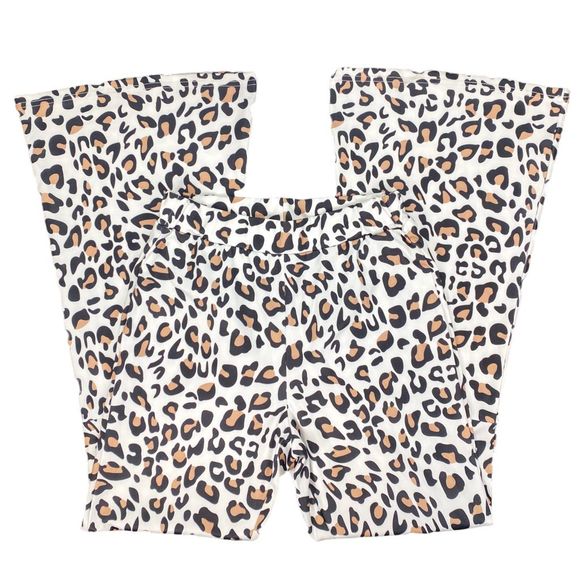 SHEIN Leopard Print Bell Bottom Pants - Size Large (8/10) - Picture 5 of 7
